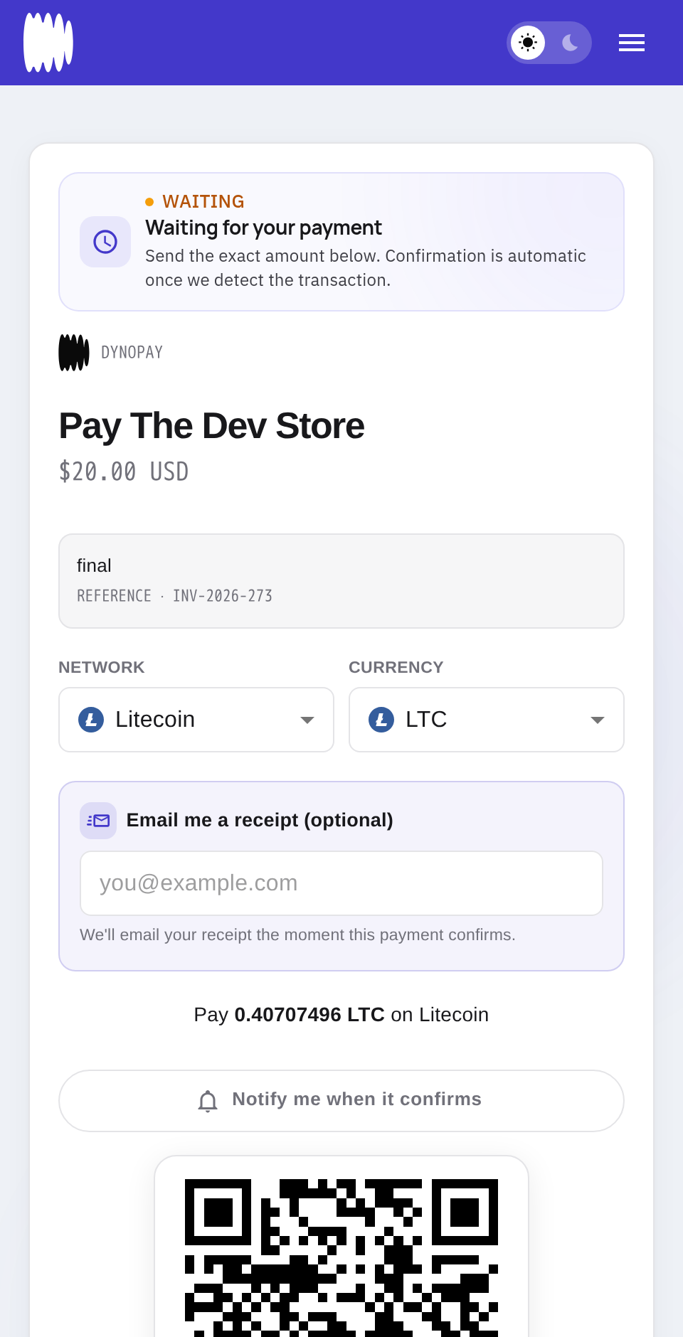 Hosted checkout